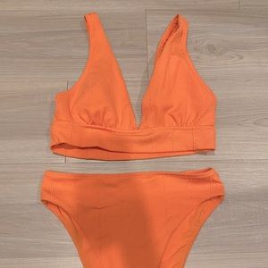 Aerie Crinkle Orange Bikini